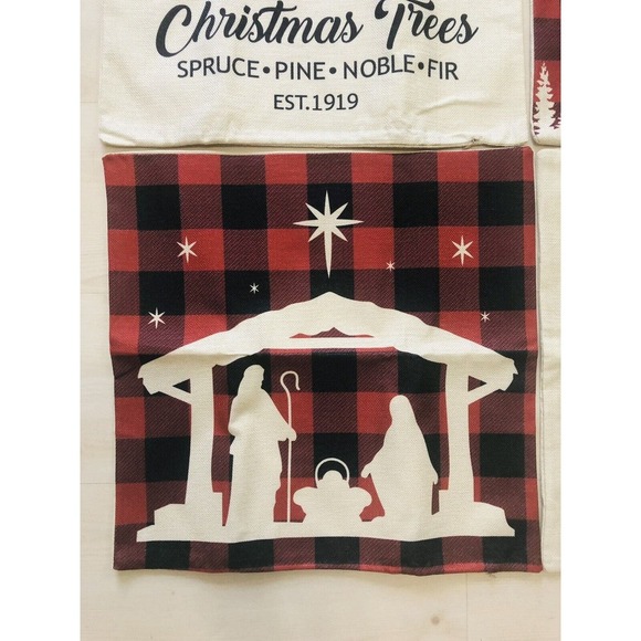 4X Christmas Cushion Cover Pillow Case Cotton Linen Home Sofa Bedroom Home Decor - Picture 3 of 8